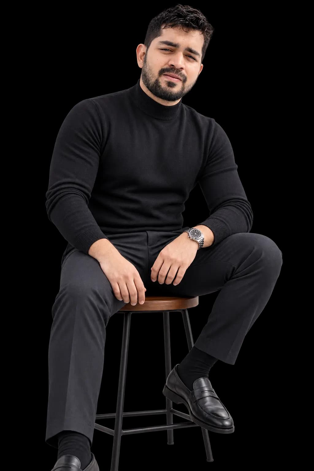 Md Asiqur Rahman seated in a relaxed advisor pose